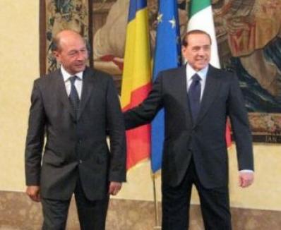 Băsescu îi propune lui Berlusconi să trimită în România imigranţi tunisieni